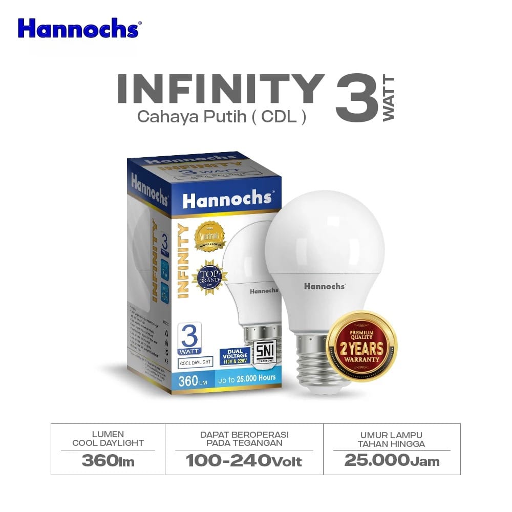 Hannochs Infinity Bohlam LED - 3Watt (3W) CDL