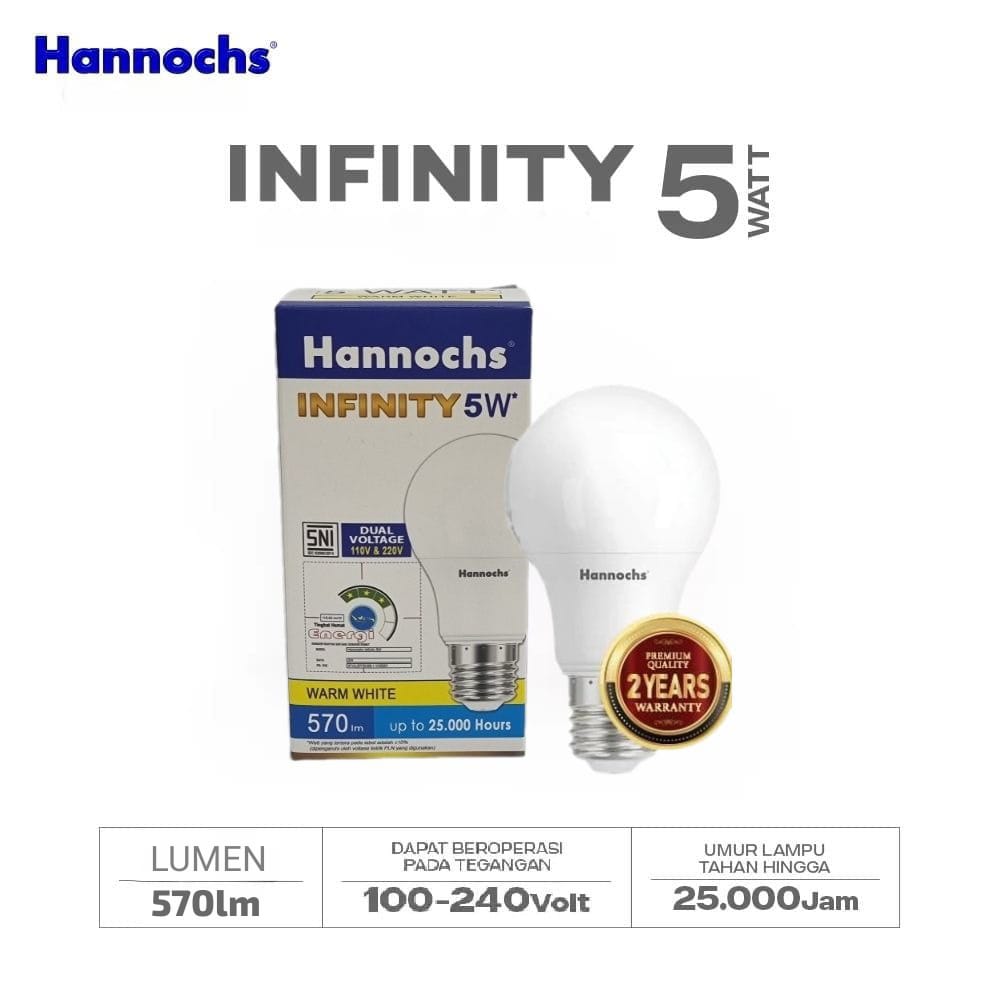 Hannochs Infinity Bohlam LED - 5Watt (5W) WW