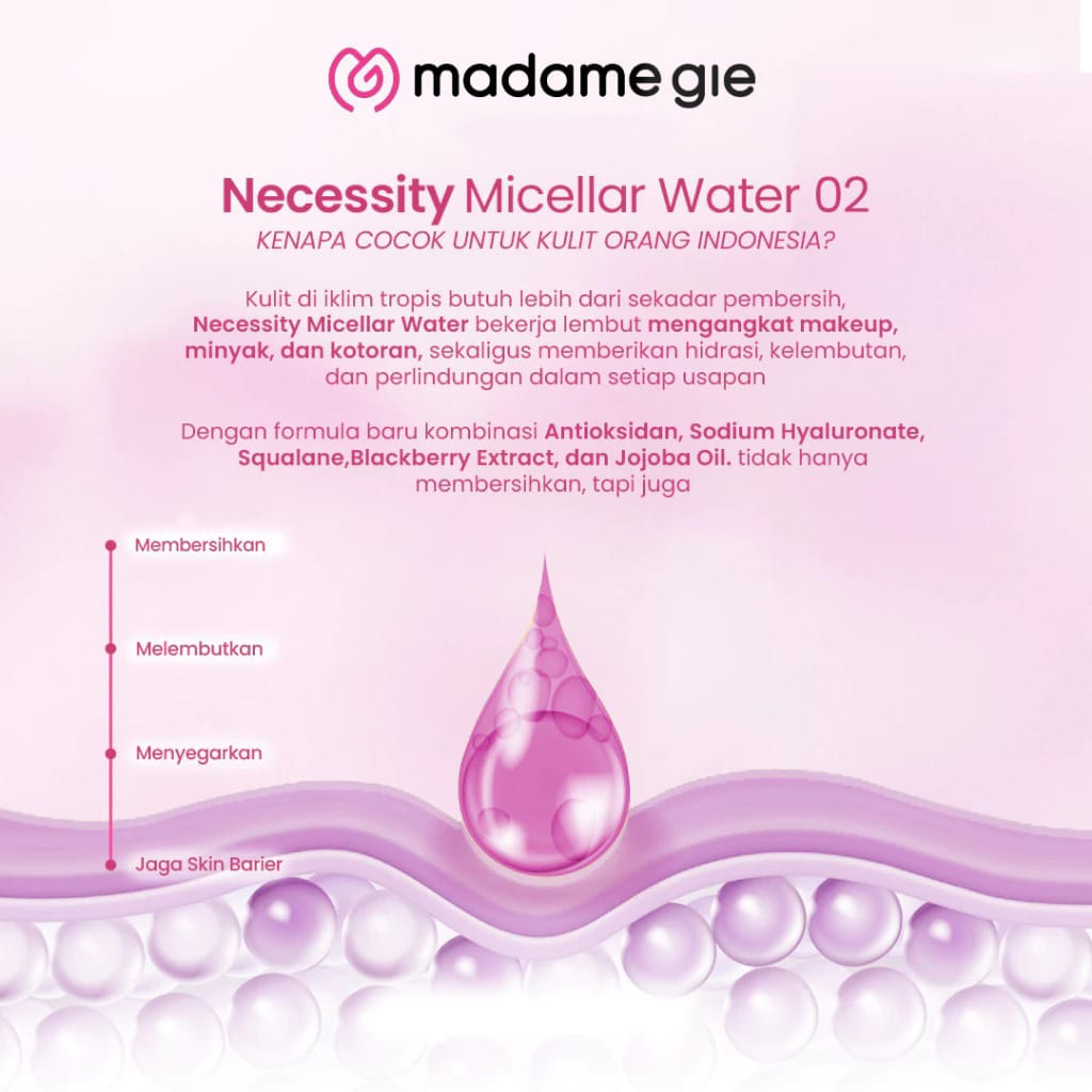 Madame Gie Necessity Micellar Water (02) 100ml