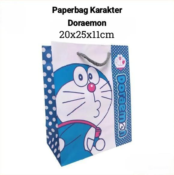Paperbag Karakter Doraemon 20x25x11cm - Tas Belanja Hampers Ulang Tahun