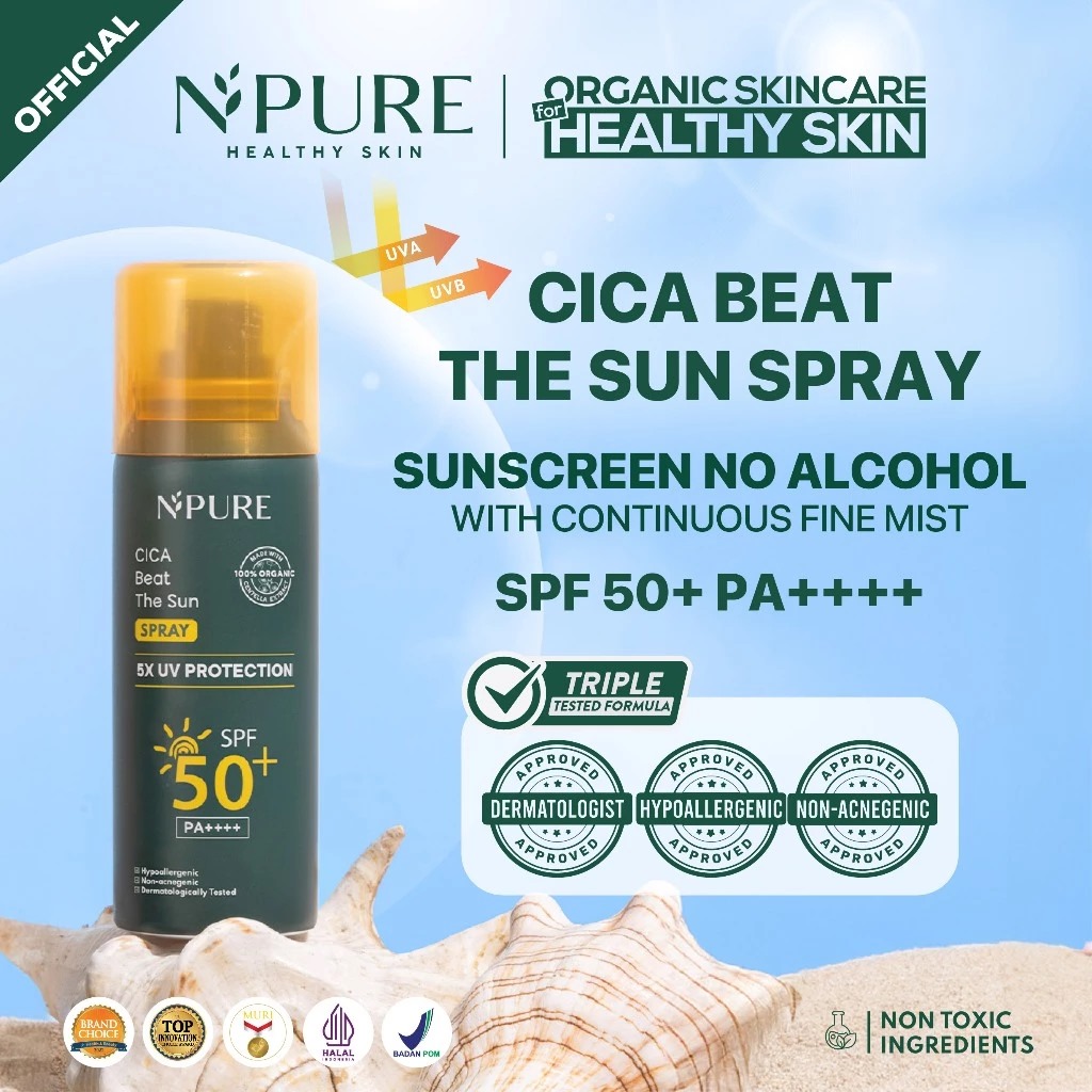 Npure Daily Sun Shield Bundling - Cica Beat The Sun Spray 50ml, Cica Beat The Sun Matte 35ml (Buy 1 Free 1)