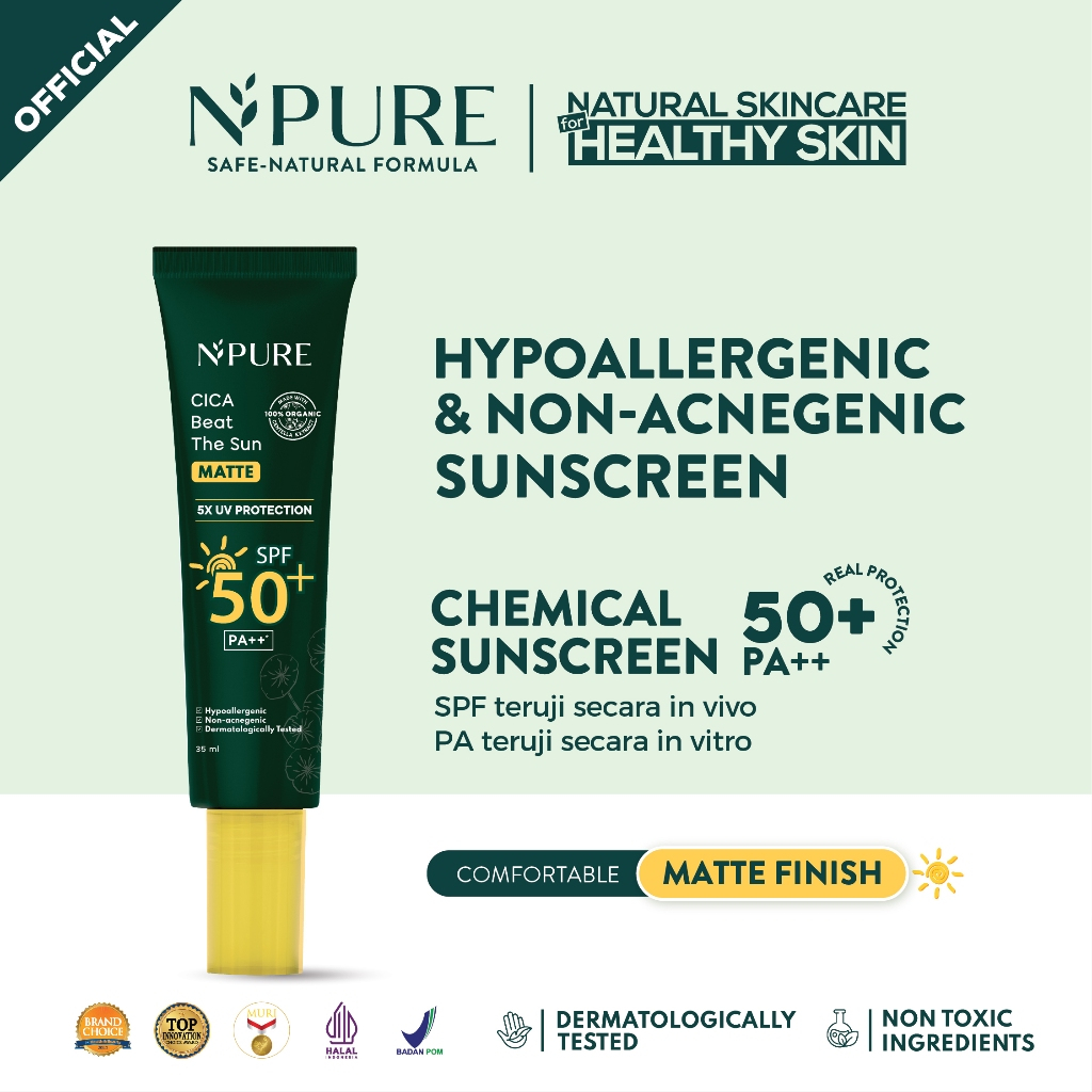 Npure Daily Sun Shield Bundling - Cica Beat The Sun Spray 50ml, Cica Beat The Sun Matte 35ml (Buy 1 Free 1)