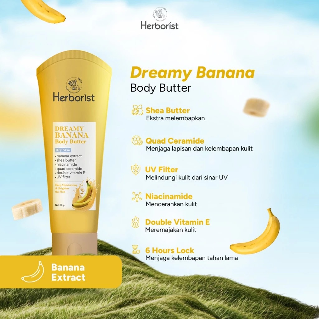 Herborist Body Butter 80gr - Dreamy Banana