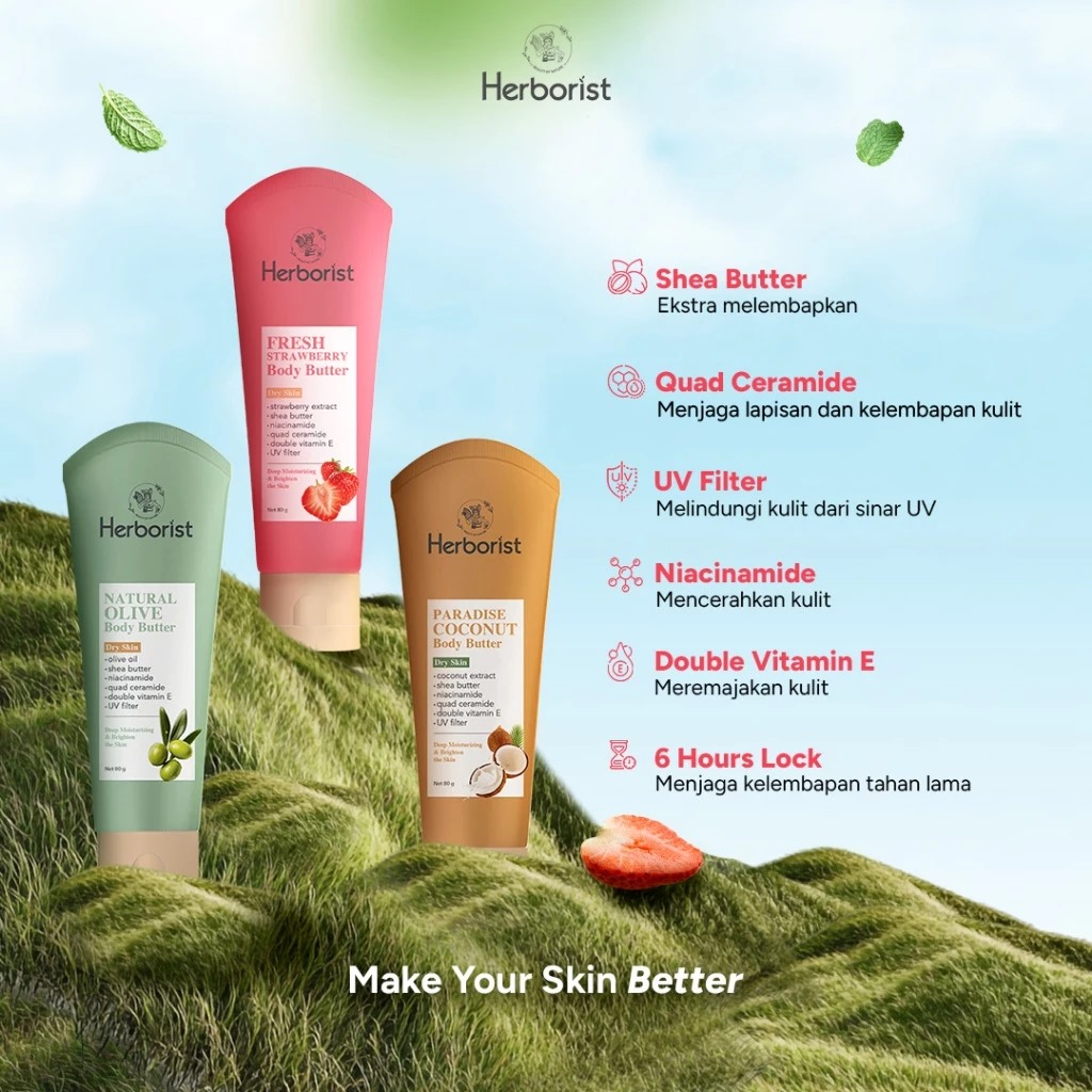 Herborist Body Butter 80gr - Natural Olive