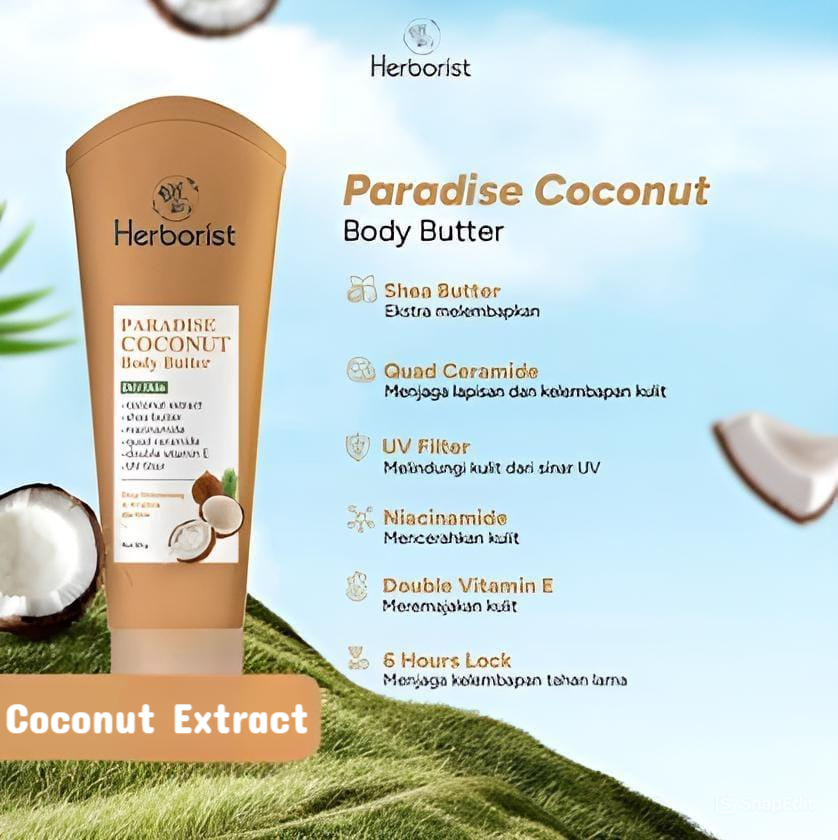 Herborist Body Butter 80gr - Paradise Coconut
