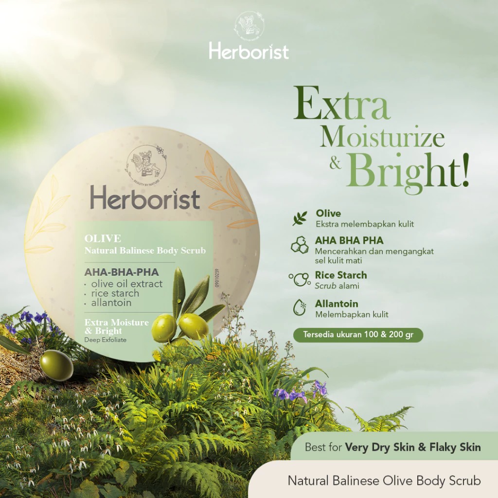 Herborist Natural Balinese Body Scrub 100gr - Olive