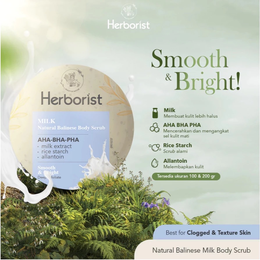 Herborist Natural Balinese Body Scrub 100gr - Milk
