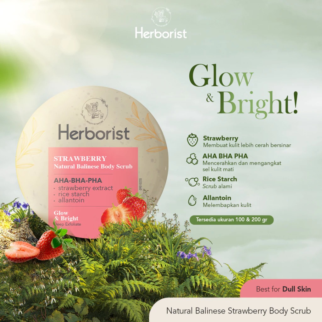 Herborist Natural Balinese Body Scrub 100gr - Strawberry