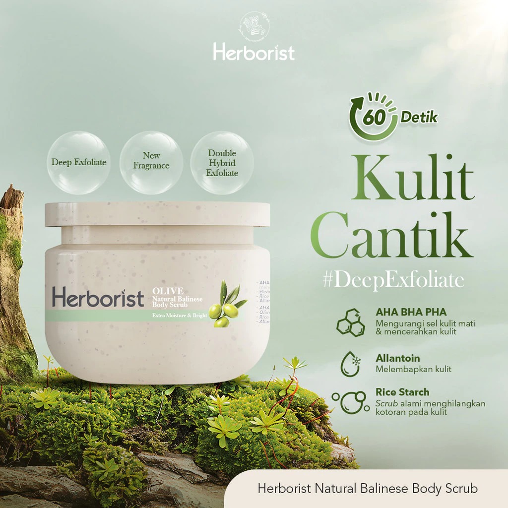 Herborist Natural Balinese Body Scrub 100gr - Strawberry