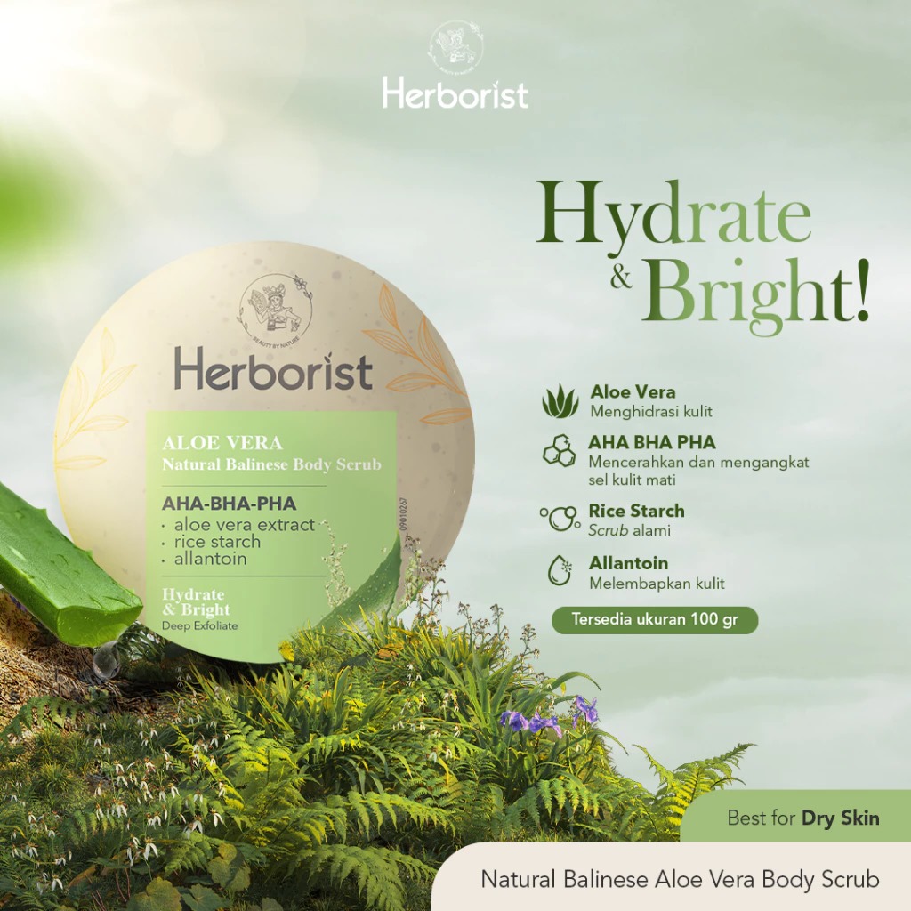 Herborist Natural Balinese Body Scrub 100gr - Aloe Vera