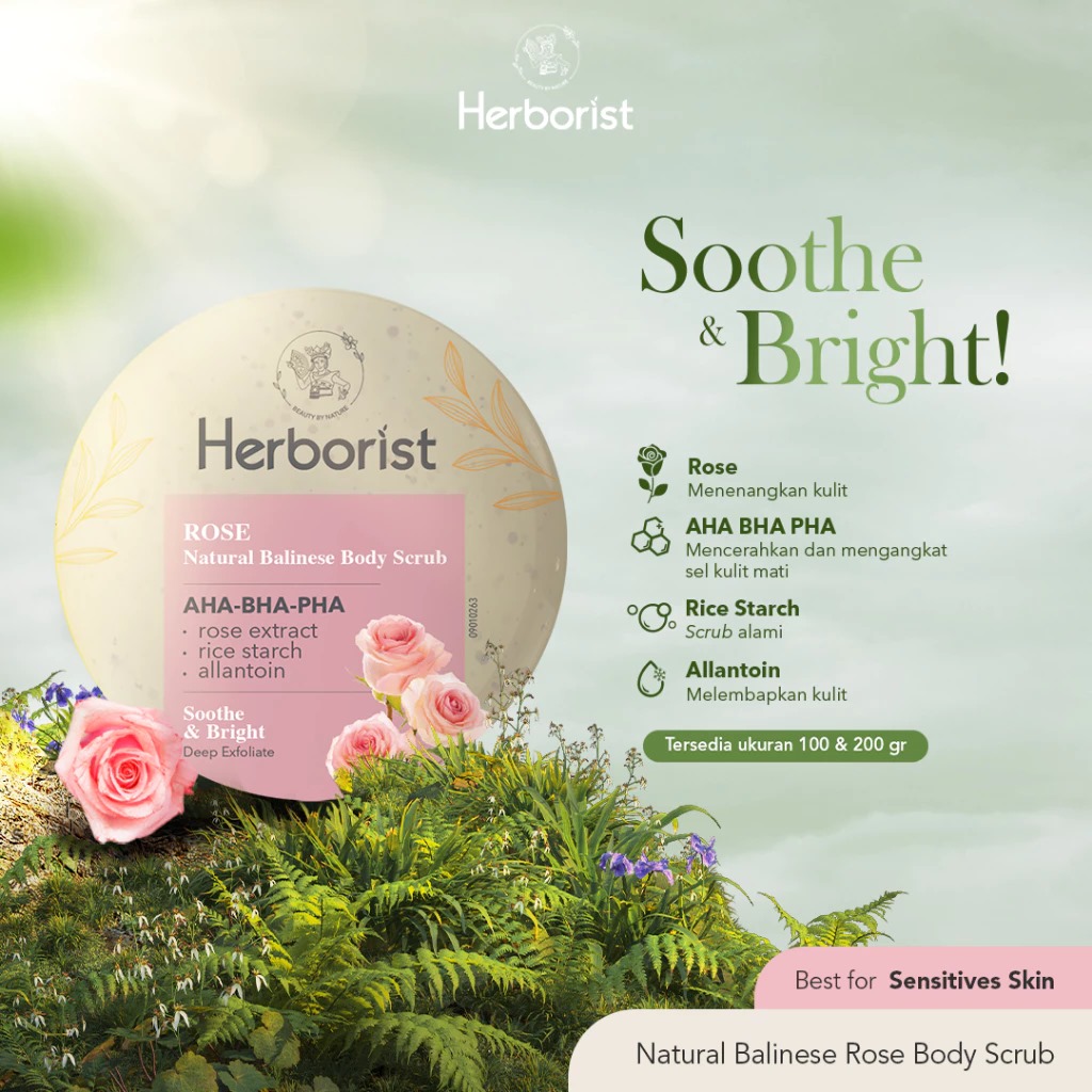 Herborist Natural Balinese Body Scrub 100gr - Rose