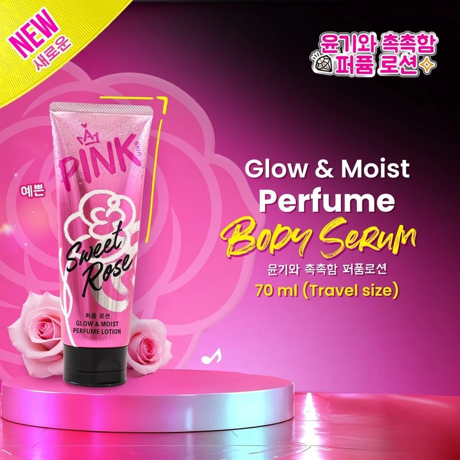 Pink Skin Perfume Lotion Travel Size 70ml - Sweet Rose