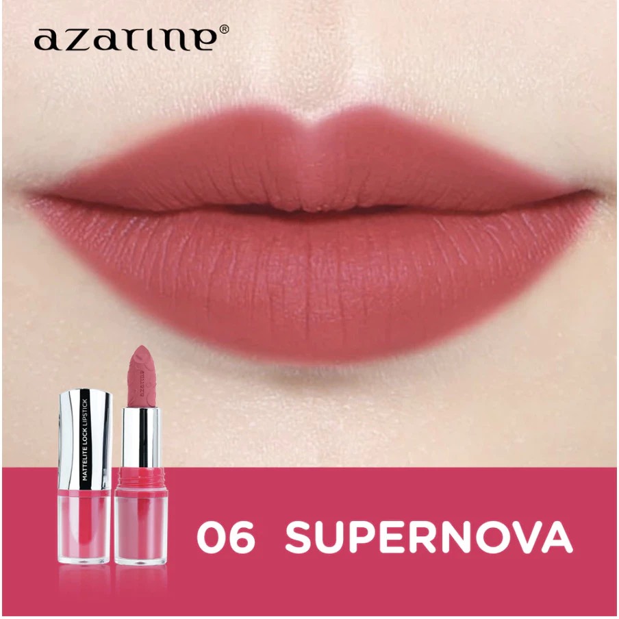 Azarine Mattelite Lock Lipstick 4gr - 06 Supernova