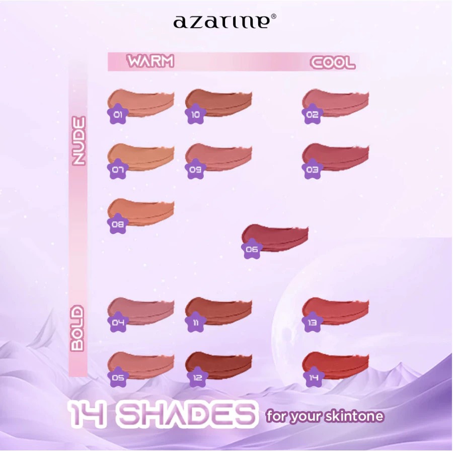 Azarine Mattelite Lock Lipstick 4gr - 06 Supernova