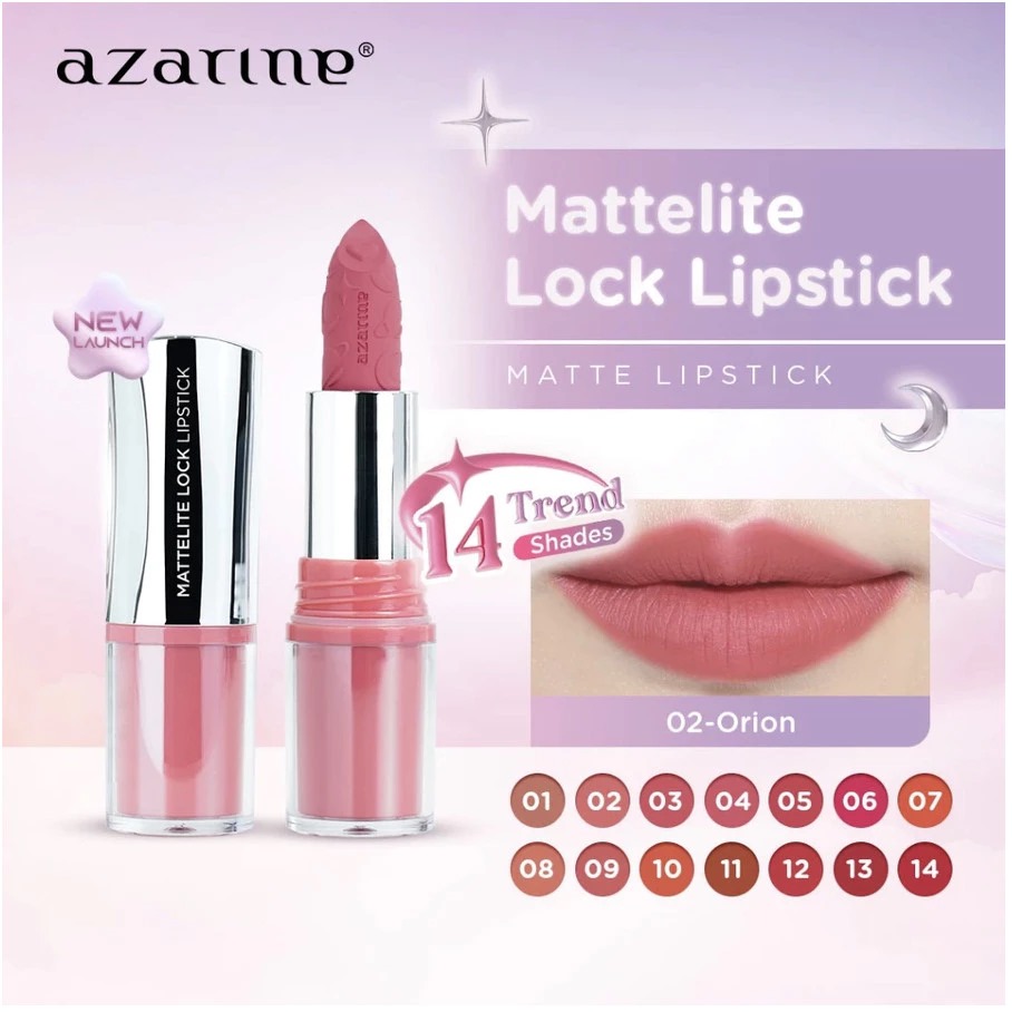 Azarine Mattelite Lock Lipstick 4gr - 11 Eclipse