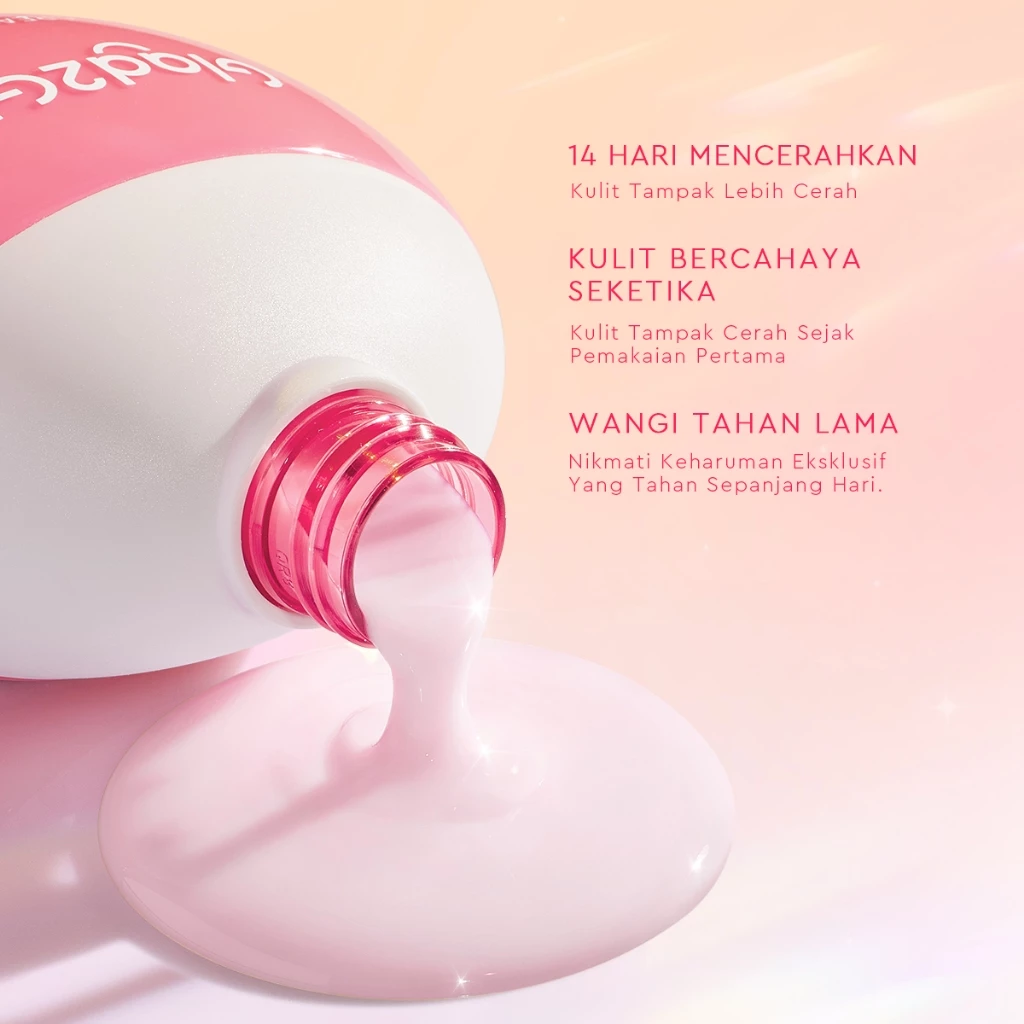 Glad 2 Glow Body Serum - Creamy Berry Overnight Bright 300ml