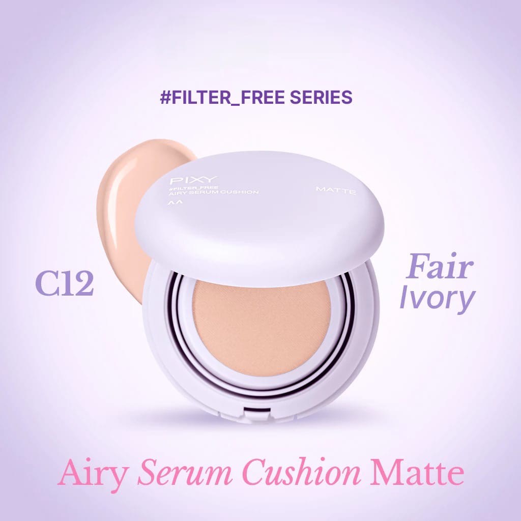 Pixy Airy Serum Cushion Matte 15gr - C12 Fair Ivory
