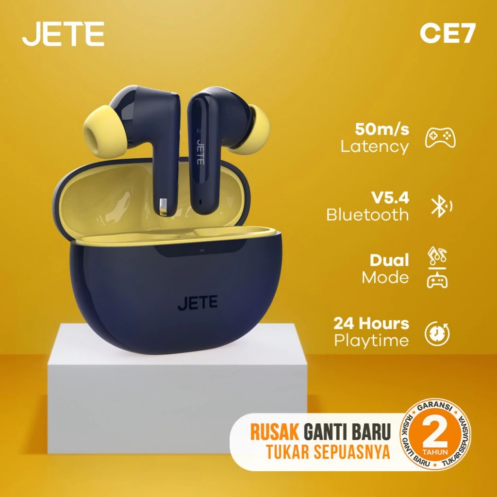JETE TWS CE7 Series - White Blue