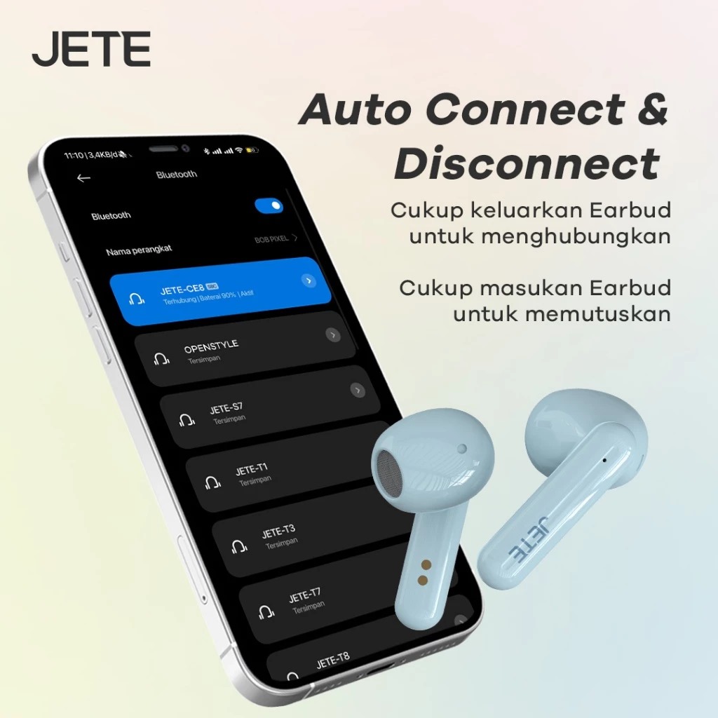 JETE TWS Bluetooth CE8 - Pink