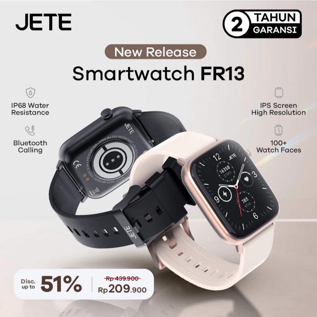 JETE Smartwatch FR13 - Rosegold Lightsand (Pink)