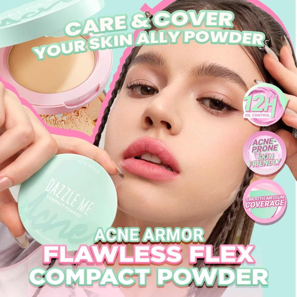 Dazzle Me Acne Armor Compact Powder 8gr - W01 Light Ivory