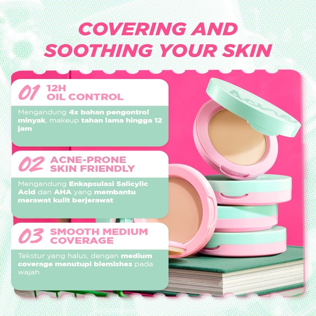 Dazzle Me Acne Armor Compact Powder 8gr - C02 Pink Fair