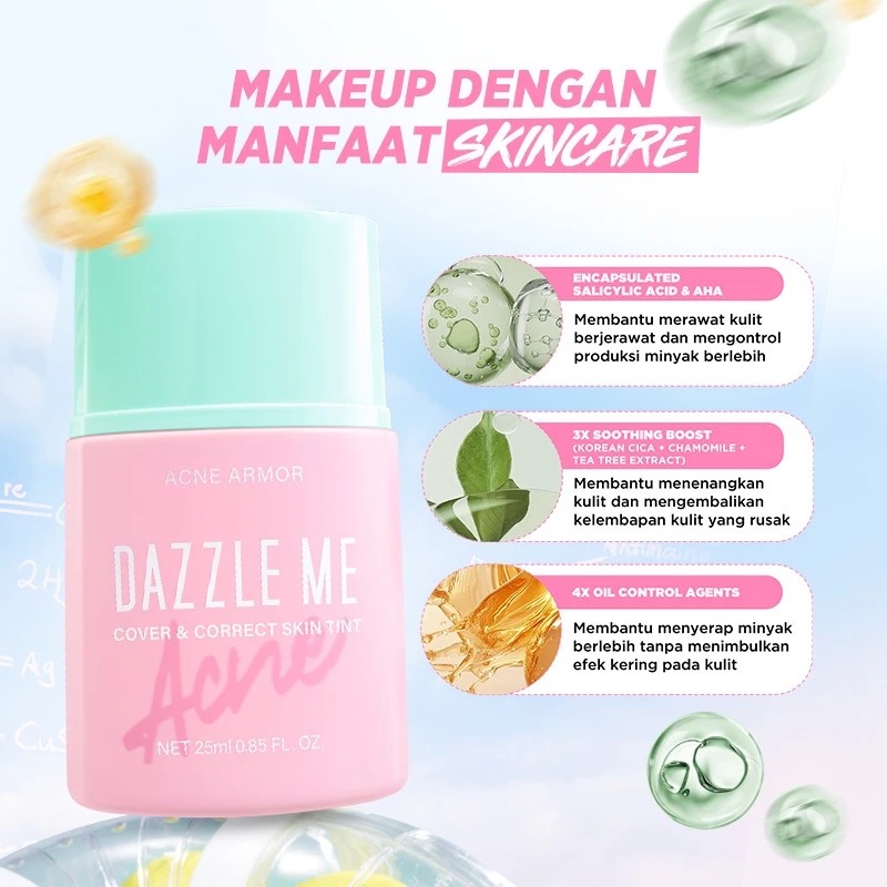 Dazzle Me Acne Armor Cover & Correct Skin Tint 25ml - W01 Light Ivory