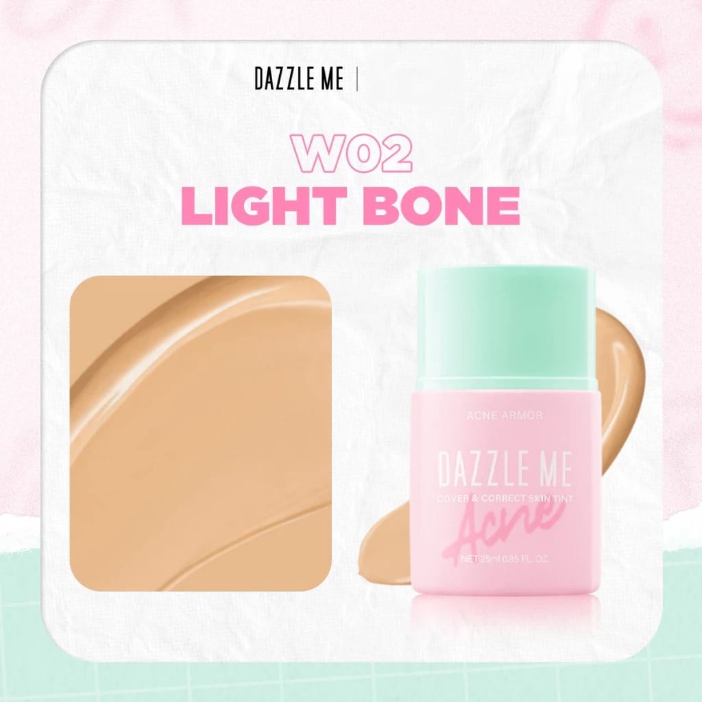 Dazzle Me Acne Armor Cover & Correct Skin Tint 25ml - W02 Light Bone