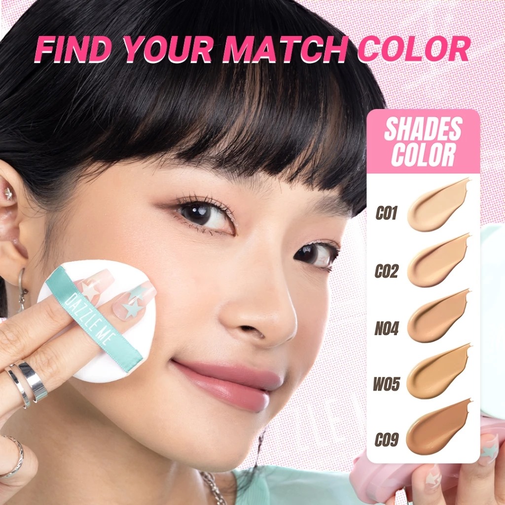 Dazzle Me Acne Armor Flawless Flex Perfection Cushion SPF35 PA+++ 13gr - C02 Pink Fair