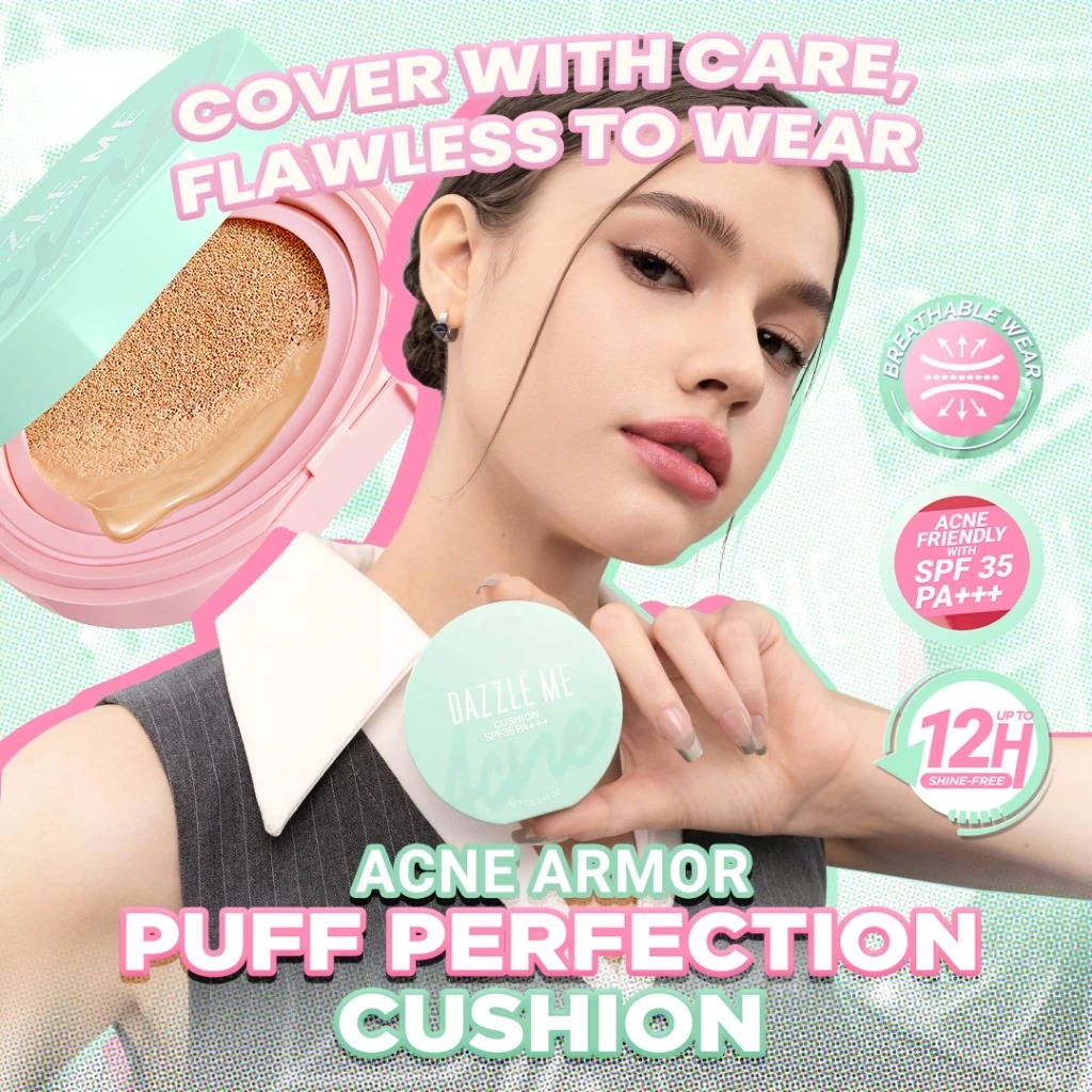 Dazzle Me Acne Armor Flawless Flex Perfection Cushion SPF35 PA+++ 13gr - C09 Medium Pink