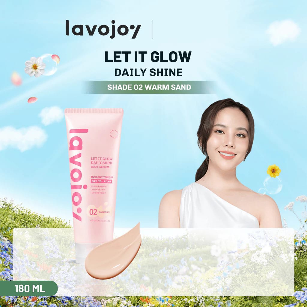 Lavojoy Let It Glow Daily Shine Body Serum SPF20 PA++ 180ml - 02 Warm Sand (Delicate Rose Instant Tone Up)