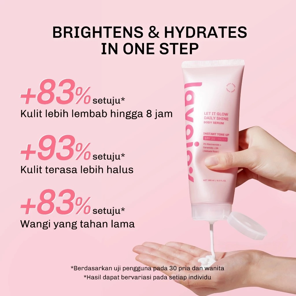 Lavojoy Let It Glow Daily Shine Body Serum SPF20 PA++ 180ml - 02 Warm Sand (Delicate Rose Instant Tone Up)