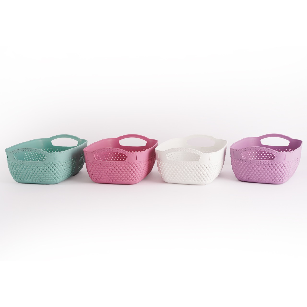 TRI J - Keranjang Plastik Serbaguna 24 x 17 x 9 cm - PUTIH