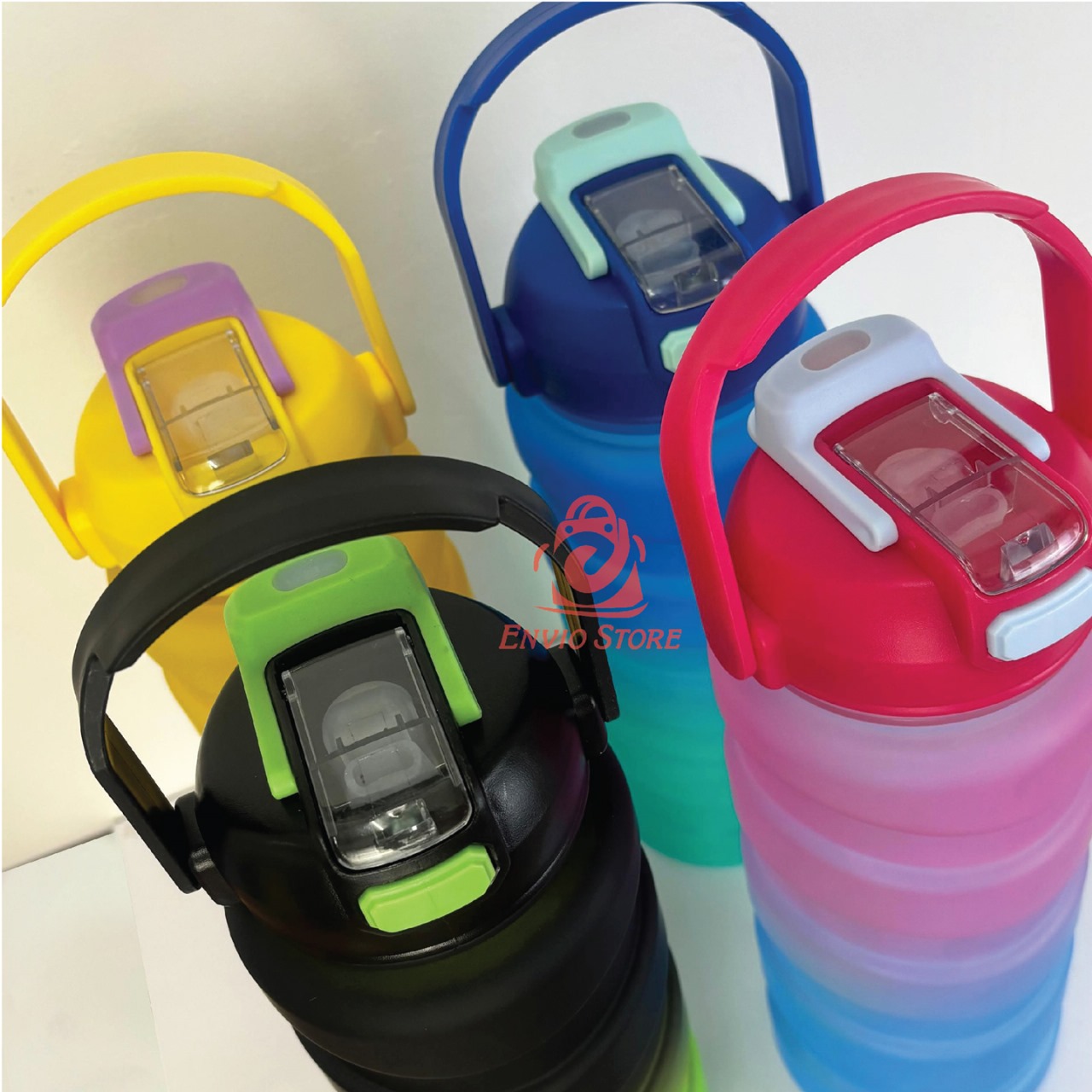 Botol Minum Rainbow 3in1 - Botol Isi 3 (Free Sedotan) (HX3138) - KUNING UNGU