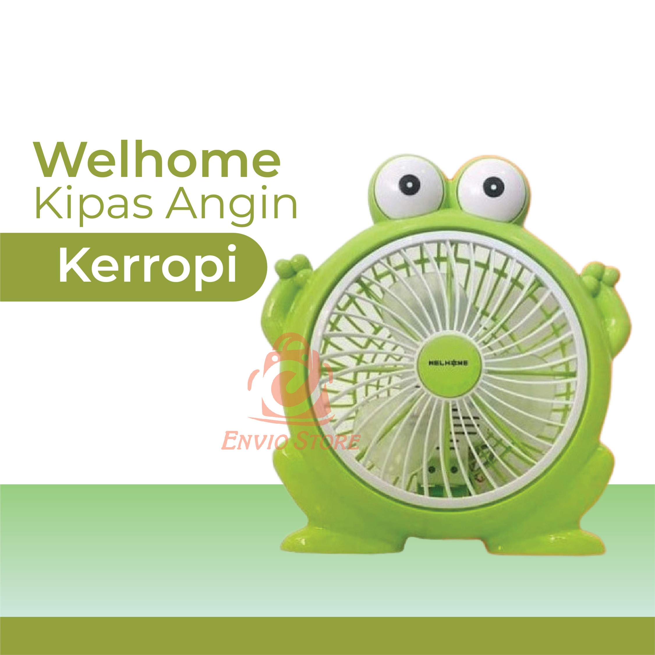 Welhome Kipas Angin Listrik Karakter - KEROPI (WH-105F)