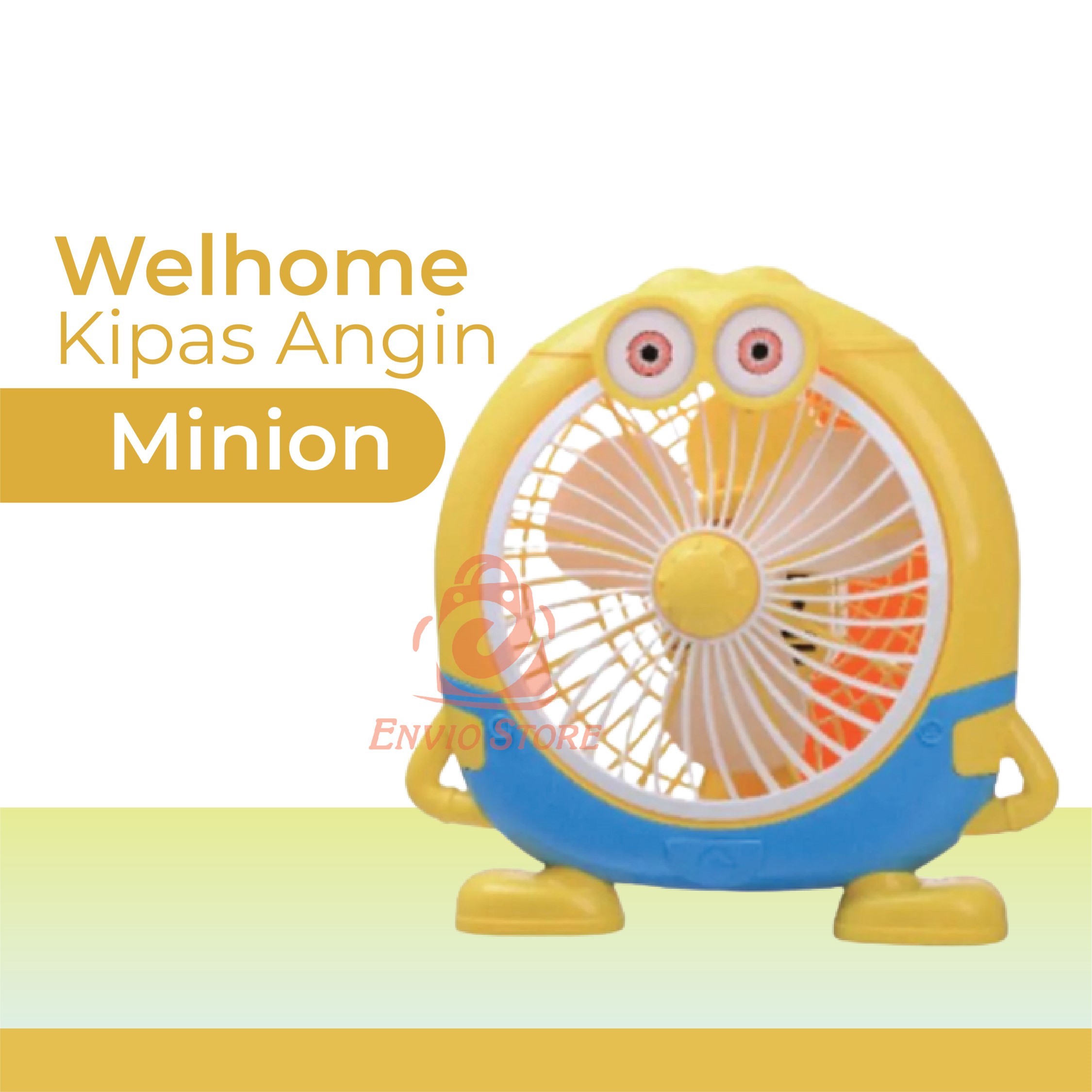 Welhome Kipas Angin Listrik Karakter - MINION (WH-180M)