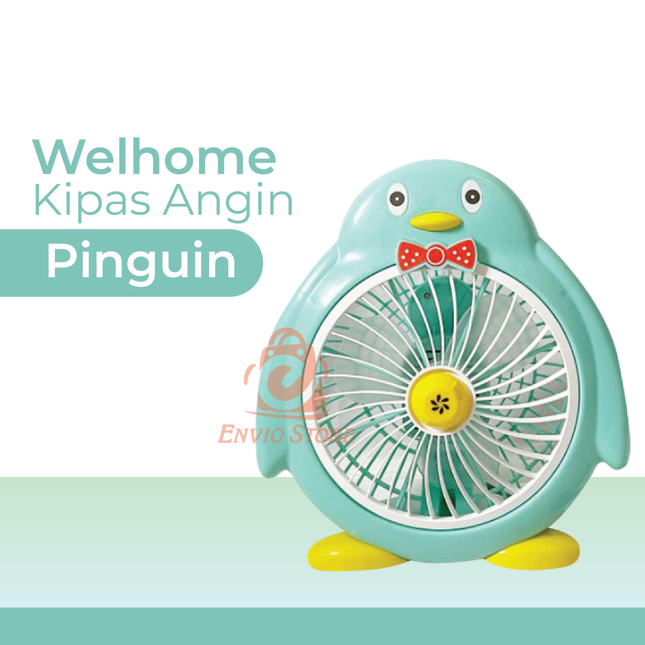 Welhome Kipas Angin Listrik Karakter - PINGUIN (WH-201P)