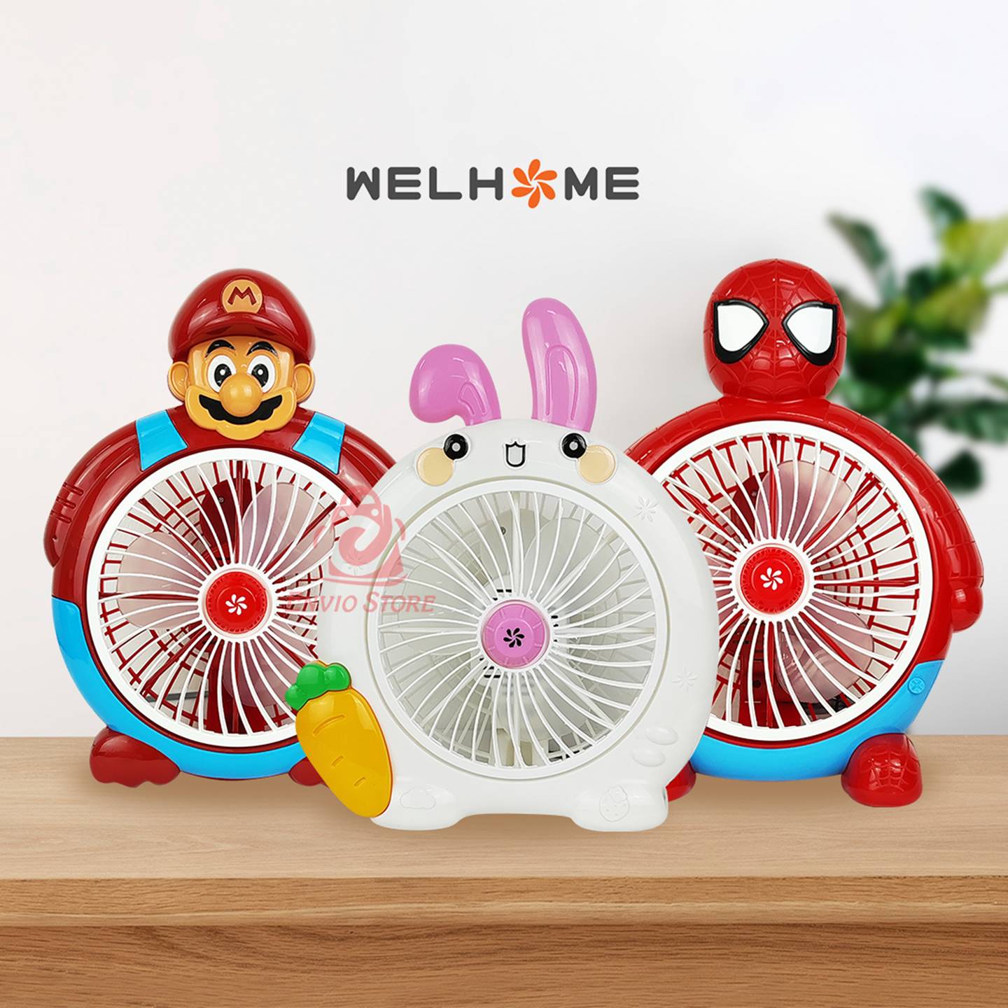 Welhome Kipas Angin Listrik Karakter - RABBIT (WH-205R)