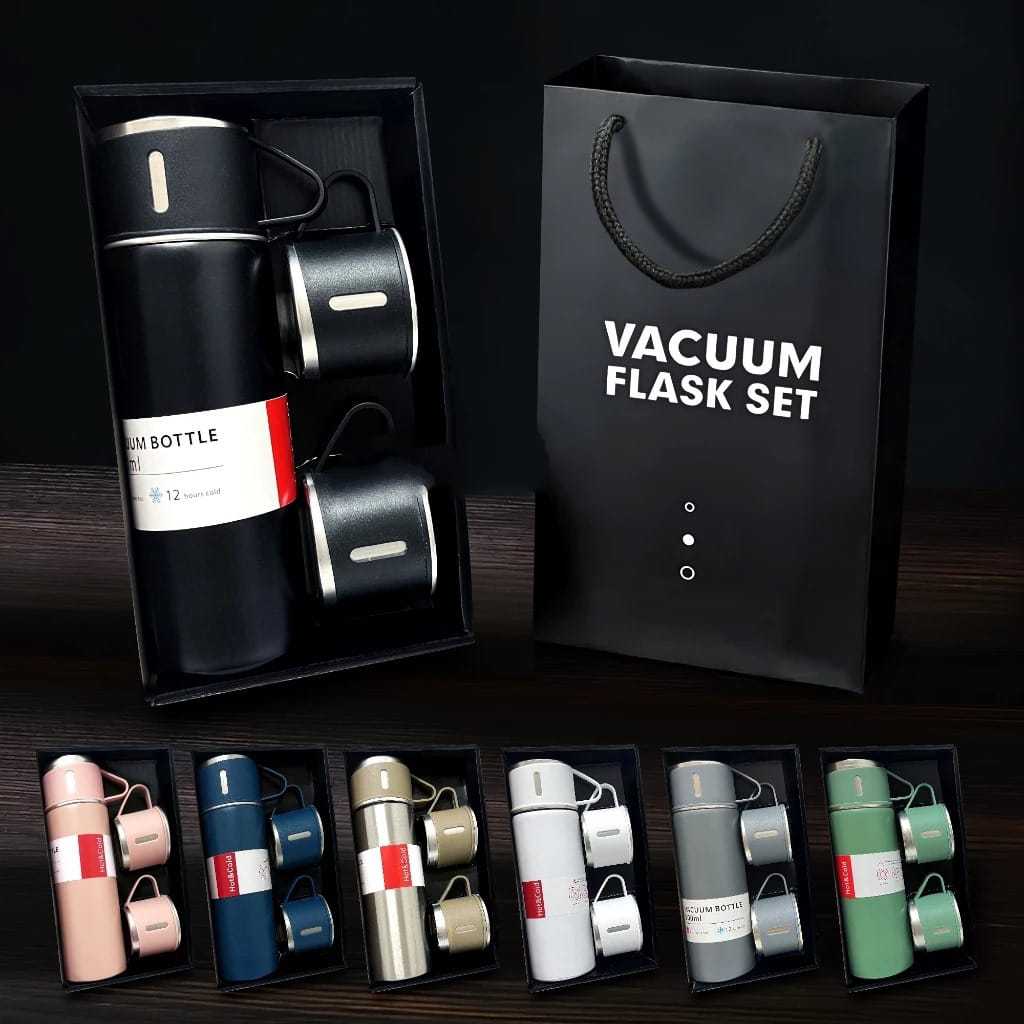 Termos Sultan Vacuum Flask Set 500ml - HITAM