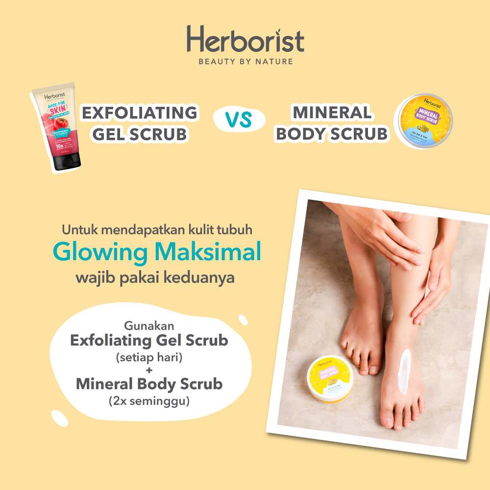 Herborist Mineral Body Scrub 100gr - Sea Salt & Gold(Moisturizing & Brightening)