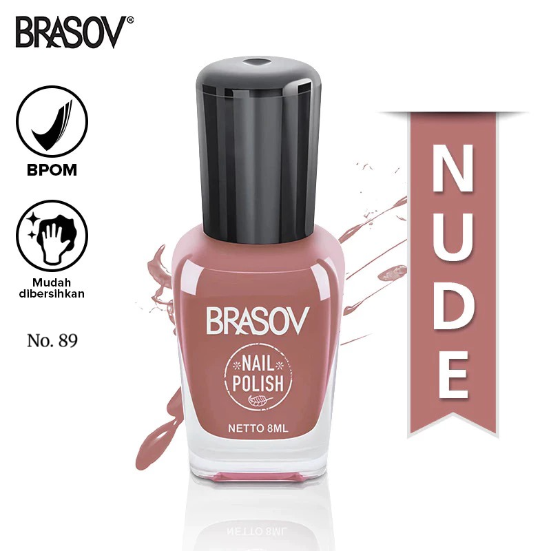 Brasov Nail Polish Nude 8ml (Cat Kuku / Kutek) - 89