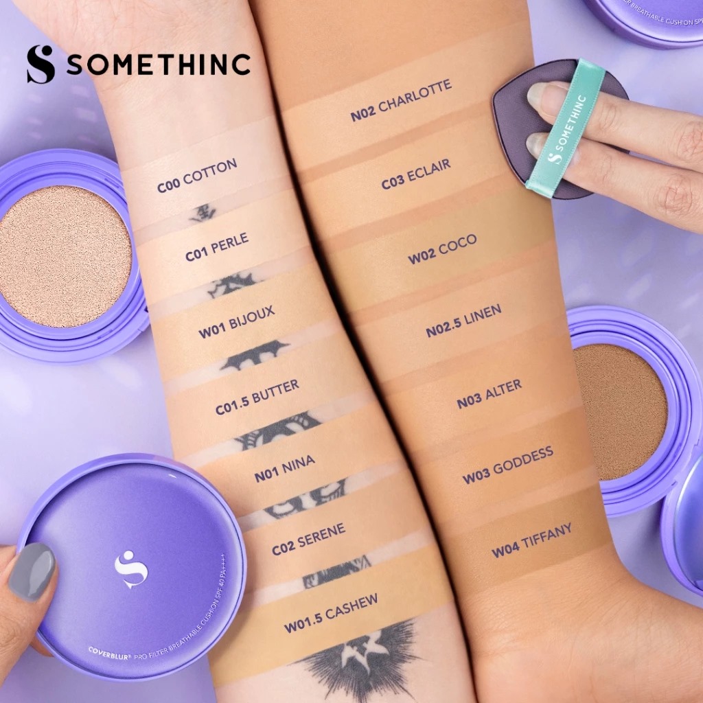 Somethinc Coverblur Pro Filter Breathable Cushion SPF40 PA++++ 12gr - W01 Bijoux