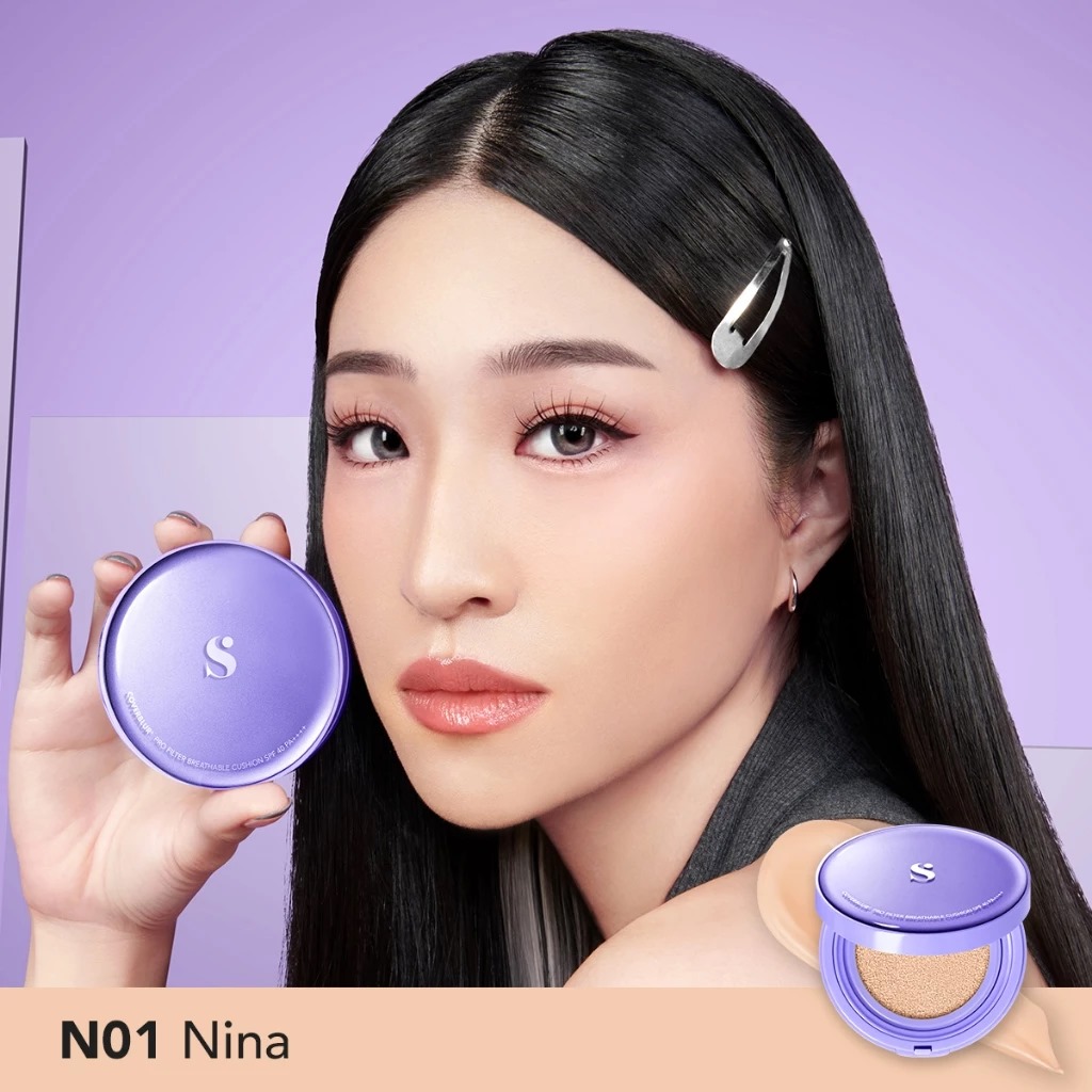 Somethinc Coverblur Pro Filter Breathable Cushion SPF40 PA++++ 12gr - N01 Nina