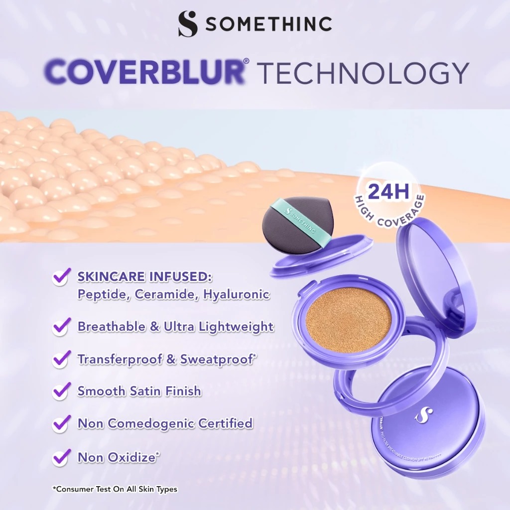 Somethinc Coverblur Pro Filter Breathable Cushion SPF40 PA++++ 12gr - N01 Nina