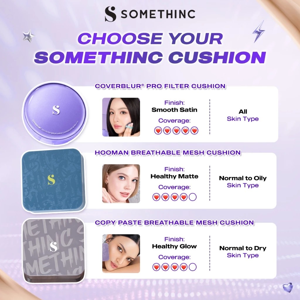 Somethinc Coverblur Pro Filter Breathable Cushion SPF40 PA++++ 12gr - C02 Serene