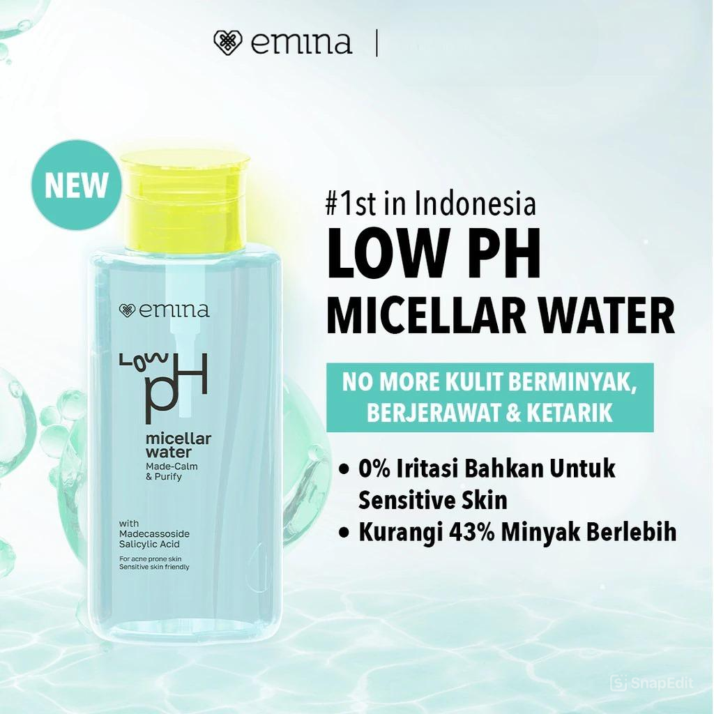 Emina Low pH Micellar Water 125ml - Made Calm & Purify