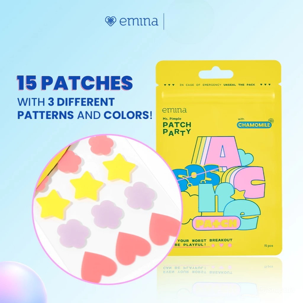 Emina Ms. Pimple SOS Acne Patch - Party Patch 15pcs (With Camomile)