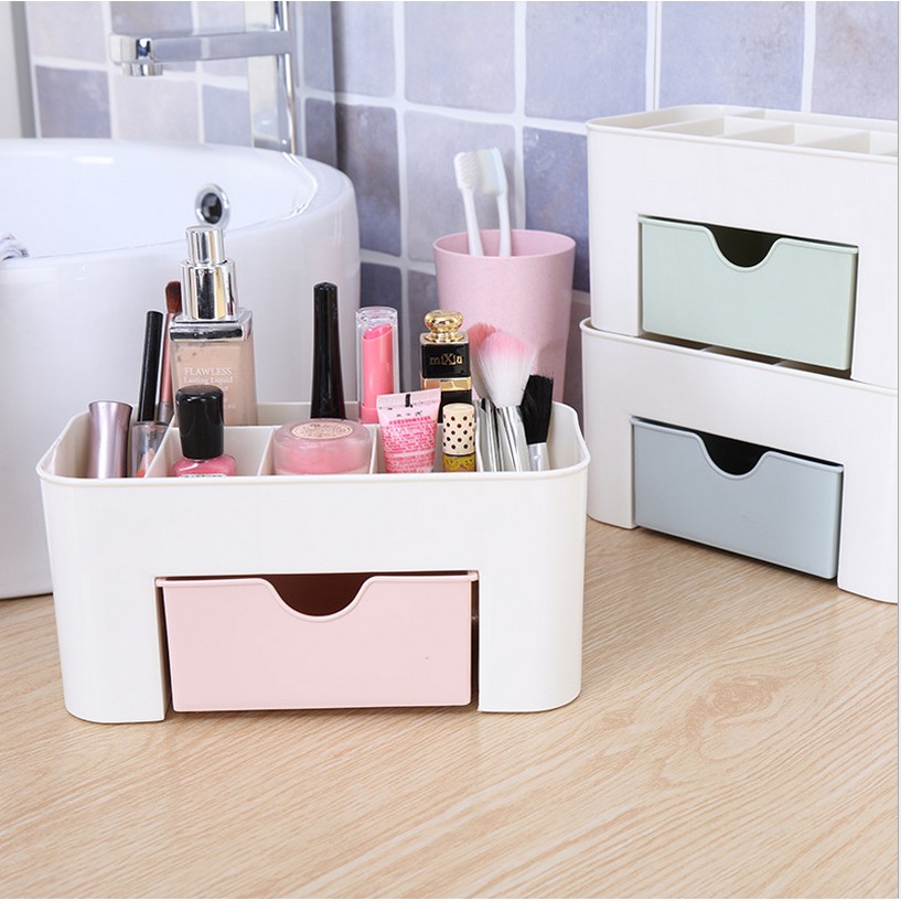 TRI J - Laci Kosmetik Mini - UNGU (Rak Kosmetik Plastik)