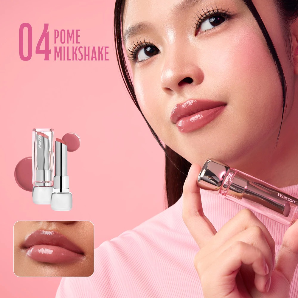 Wardah Glossicle Peptide Balm 3.2gr - 04 Pome Milkshake