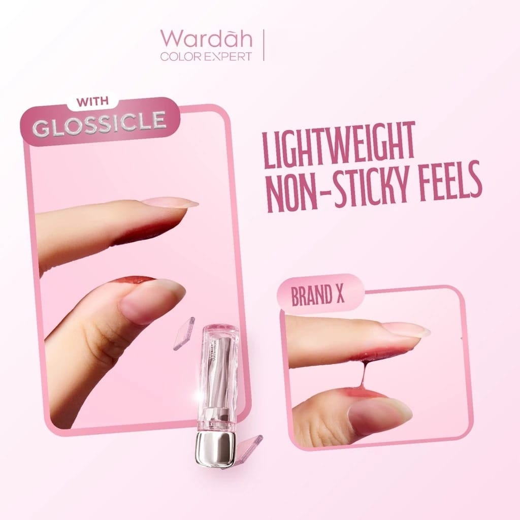 Wardah Glossicle Peptide Balm 3.2gr - 05 Berry Slushie
